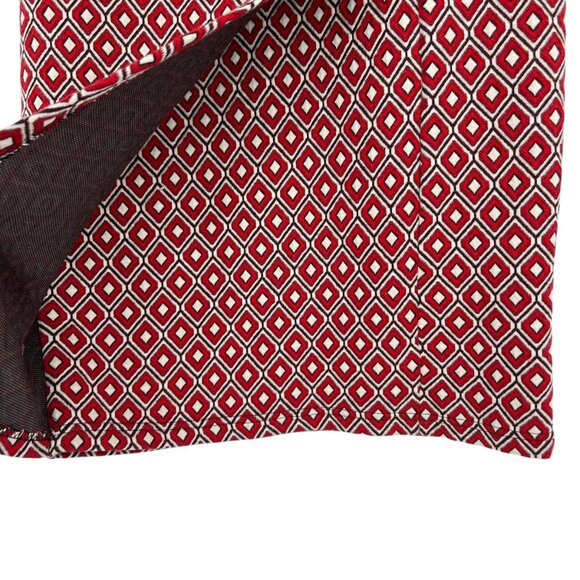 Maeve By Anthropologie Red Diamond Pattern Wrap Pencil Skirt Size XS - Picture 3 of 10